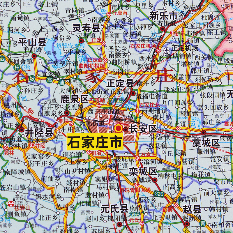 8米 防水高清贴画挂图 34分省系列地图之河北地图墙饰 办公室客厅
