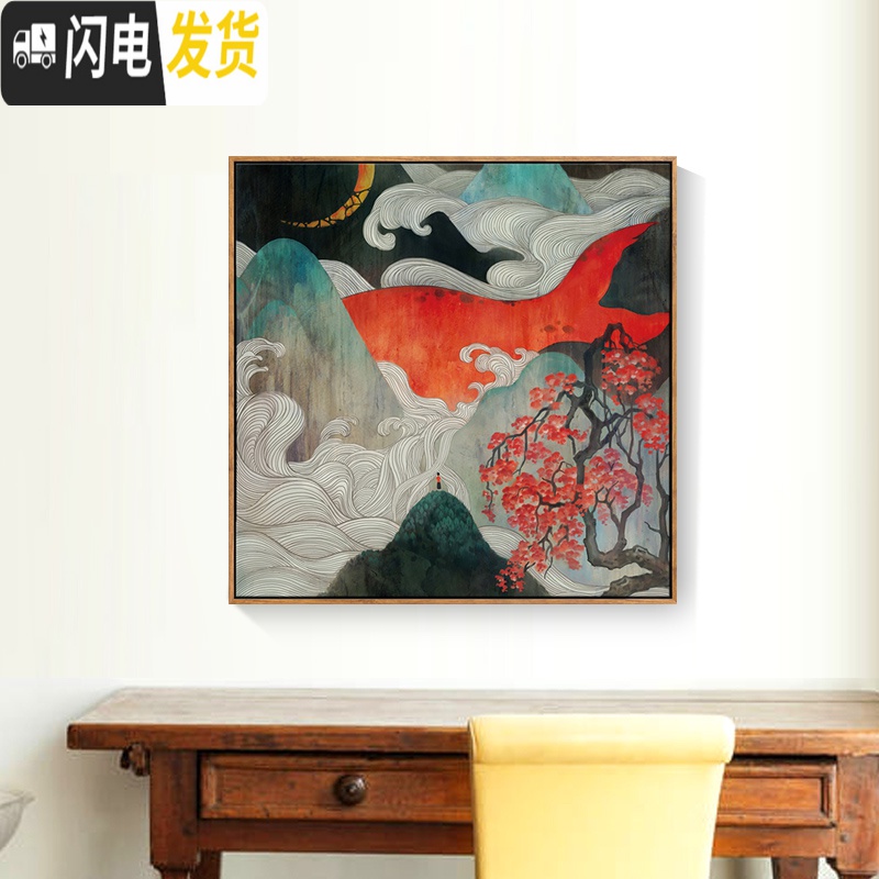 三维工匠十字绣线绣2019新款客厅家用卧室满绣小件卡通大鱼海棠自己绣手工 尺寸50*50厘米/满绣/长绒棉线/送全套工具高清大图