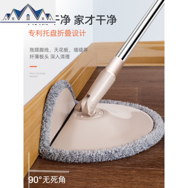 免手洗旋转拖把家用木地板一拖自动拖布桶抖音懒人拖把拖地净 三维工匠高清大图