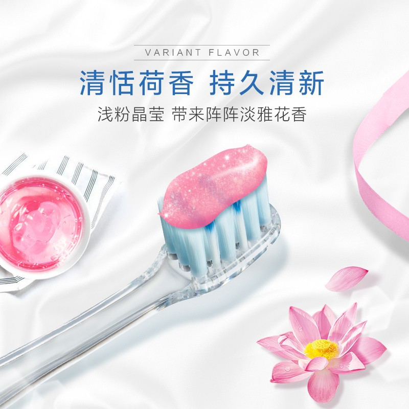 佳洁士(Crest) 3D炫白晨露荷香牙膏180克 清新口气深层清洁