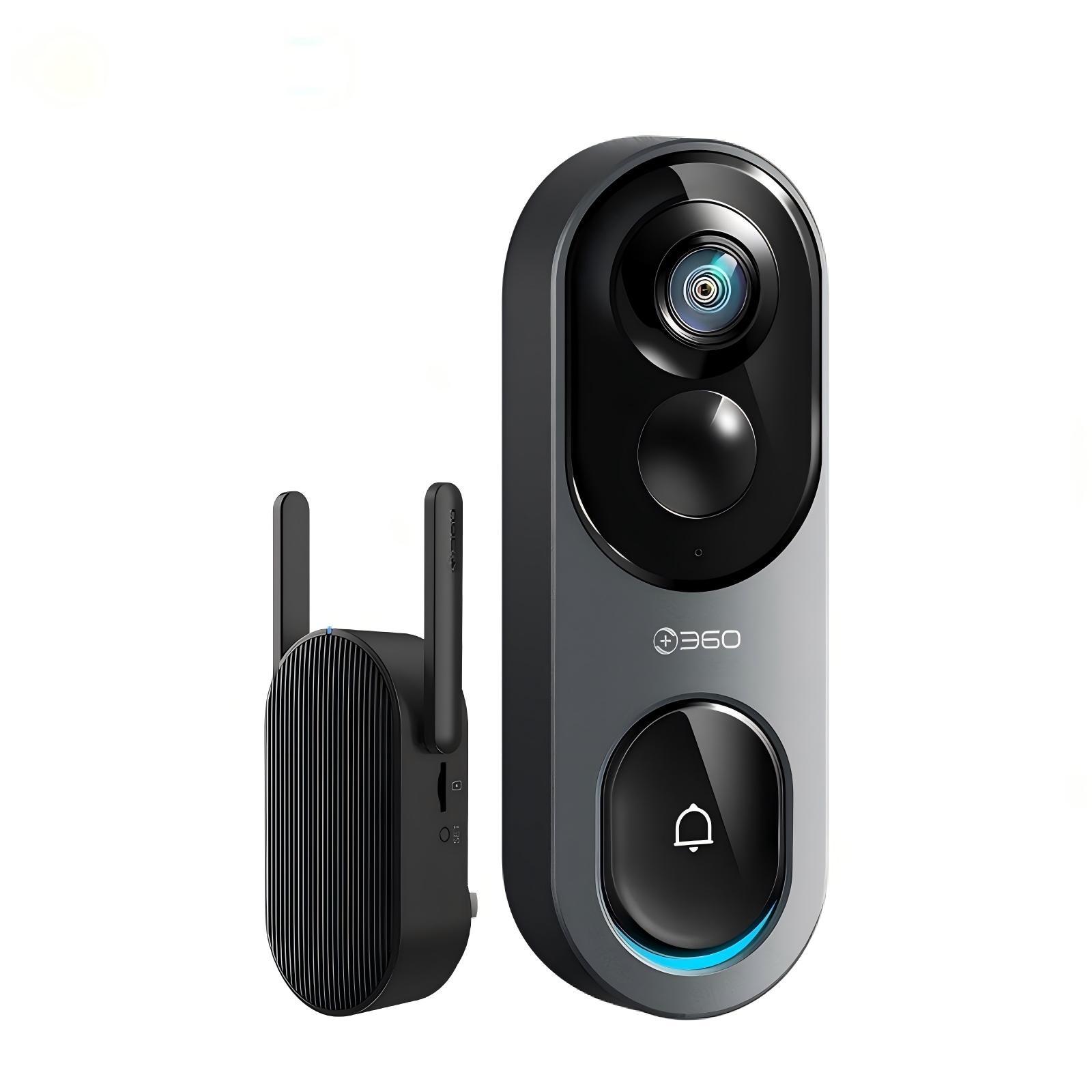 360可视门铃6Pro 超清画质智能门铃电子猫眼摄像头无线wifi手机远程查看对讲 门铃6pro