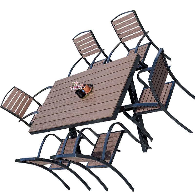 汐户外桌一桌六椅套高清大图