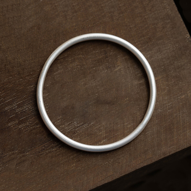 bf璀尚珠宝足银999古法银光圈手镯bfs0052