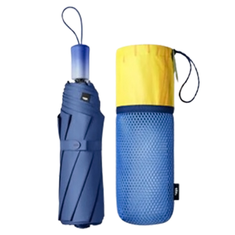 蕉下太阳伞防紫外线三折倍护黑胶晴雨伞BM397(颜色随机)