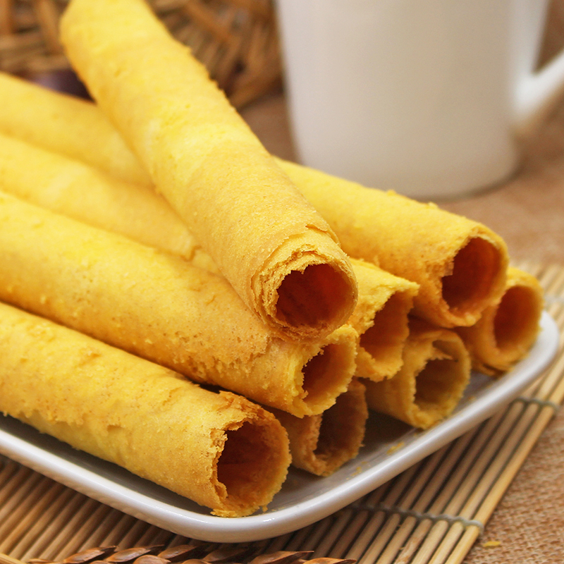 元朗蛋卷王908g罐装广式原味鸡蛋卷香港风味新年节日送礼传统休闲饼干