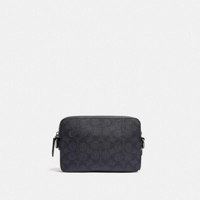 蔻驰coachcharter男士斜挎包单肩包带混合袋时尚百搭ce482blk