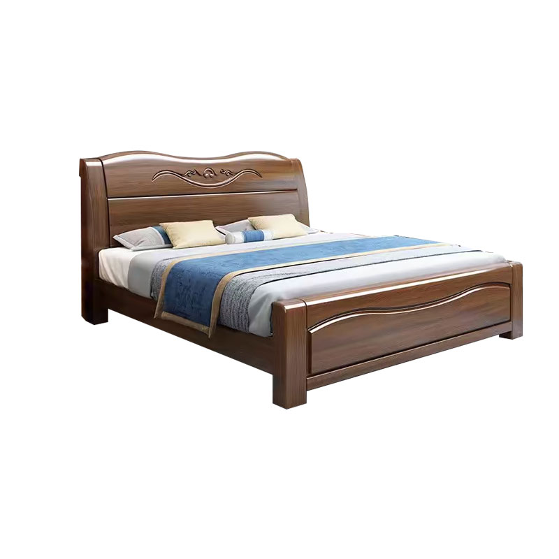 臻远ZY4022919胡桃木实木床1.8米双人床