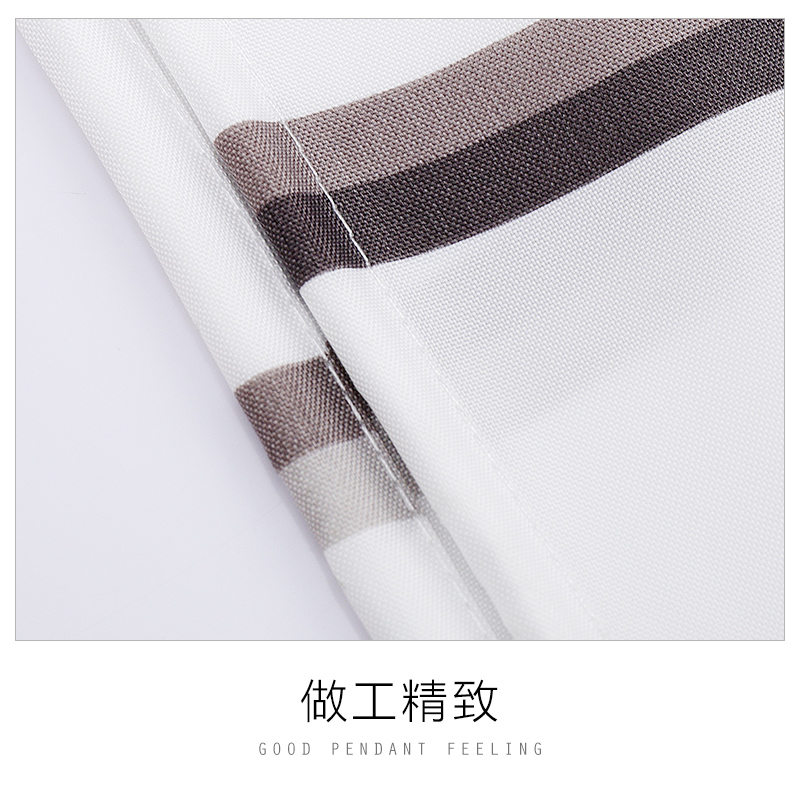 卫生间浴帘加厚涤纶窗帘隔断帘浴室防水帘帘淋浴帘免打孔伸缩杆 三维工匠 宽150*高200送环+1.6杆浴杆高清大图