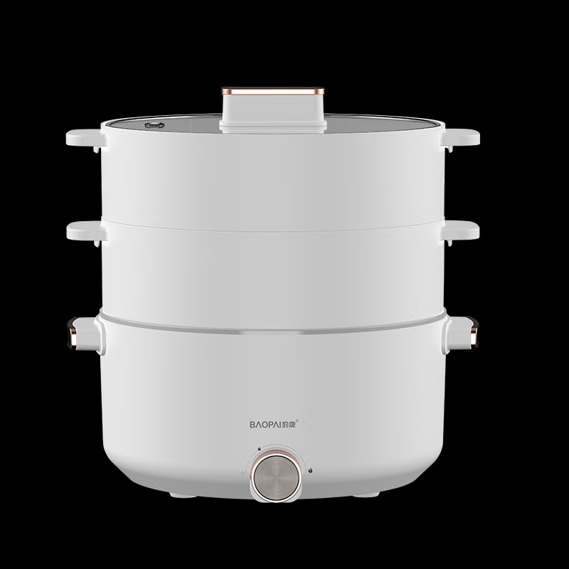 豹牌BP-WD083多功能电火锅(蒸锅)一锅多用,炒、炖、煮、蒸、火锅 1600W大功率,快速加热