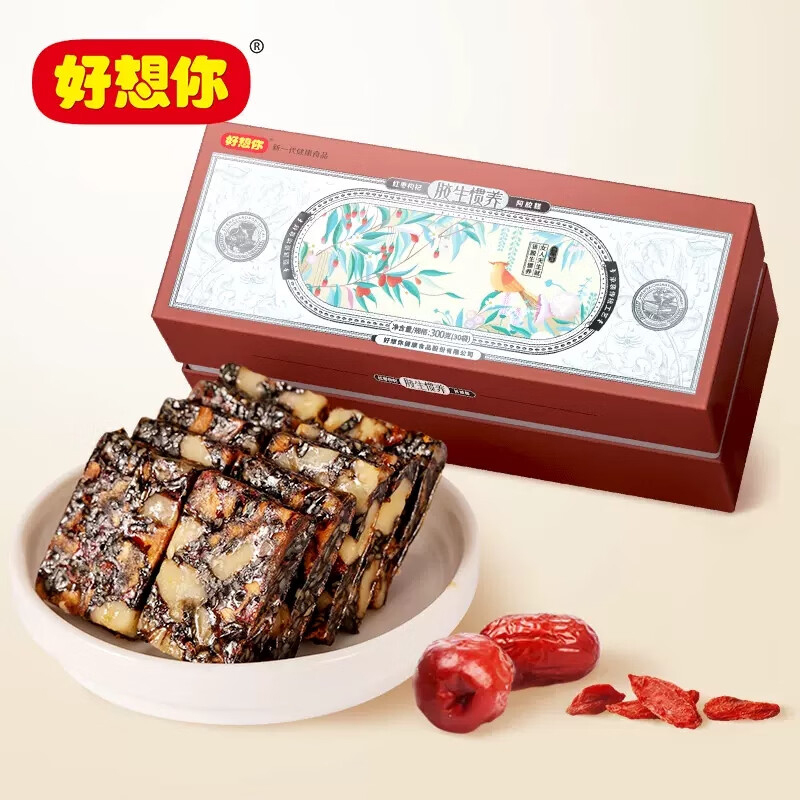 好想你蜜饯礼盒阿胶固元膏滋补红枣枸杞阿胶糕300g*1盒