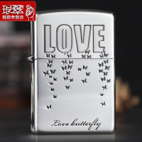 原装zippo正品打火机 镀银LOVE蝴蝶爱 专柜正版之宝官方授权