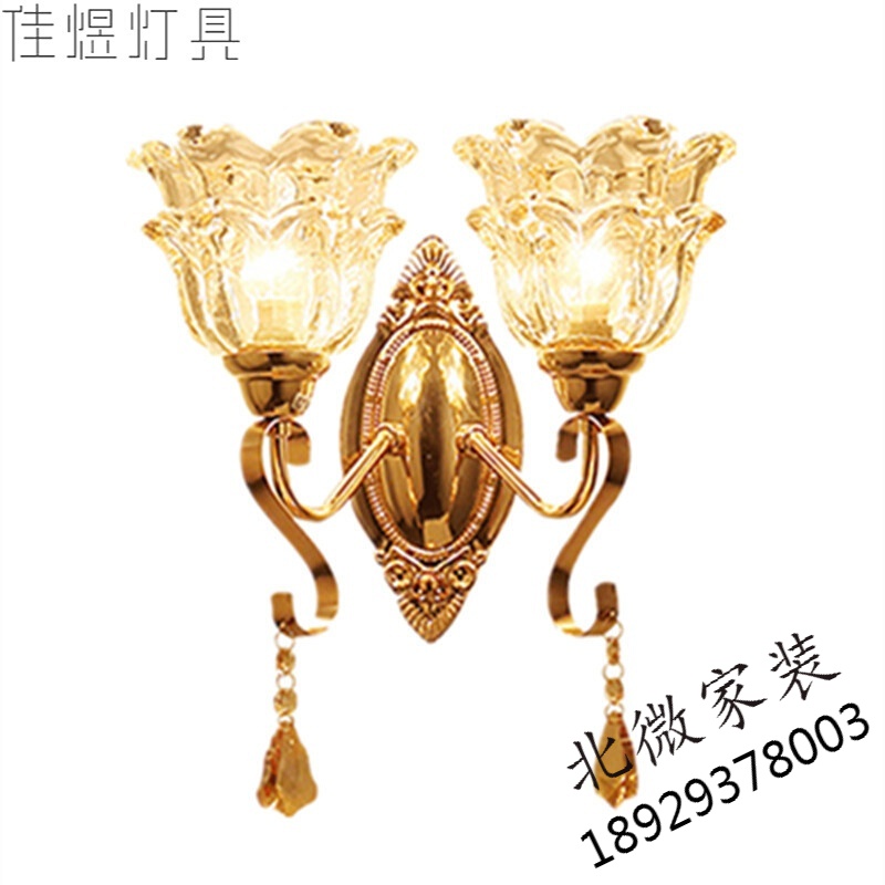 LED壁灯床头灯现代简约温馨浪漫个性创意卧室书房楼梯过道玄关客厅背景墙欧式双头灯具