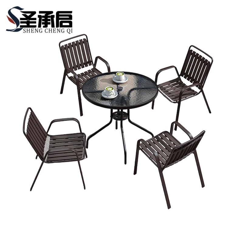 圣承启 桌椅 圆桌*4椅 套高清大图