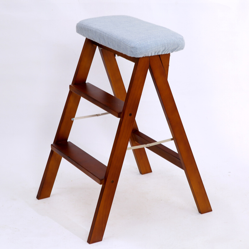 云青丞实木创意简约折叠梯凳厨房凳便携小凳子折叠家用板凳高凳子欧因