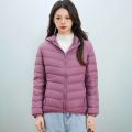 女装秋冬新款新国标90绒轻薄羽绒服女款女式带帽简约外套 XL 格调紫