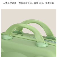 苏宁宜品14寸化妆行李箱可爱小熊白配棕带密码锁886