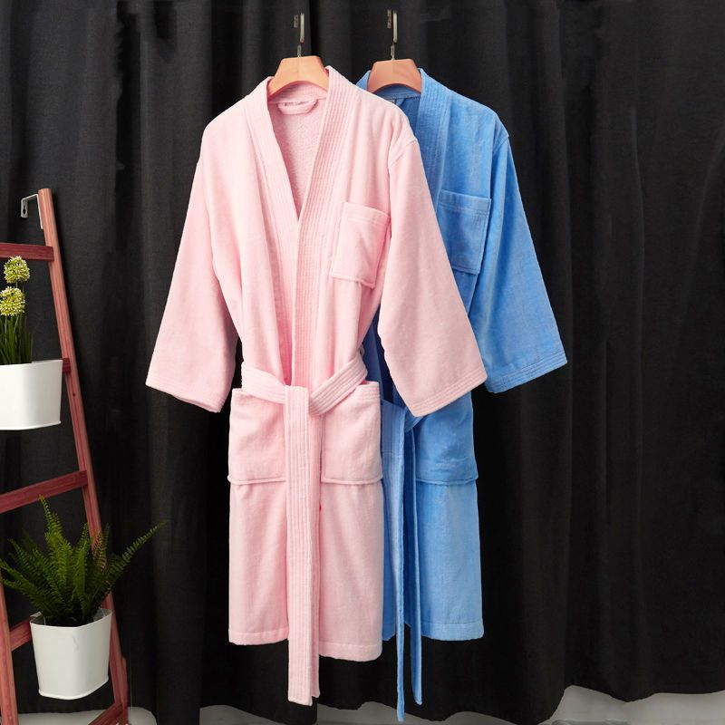 酒店浴袍情侣男女士浴衣全棉毛巾料睡袍长款加厚薄款吸水