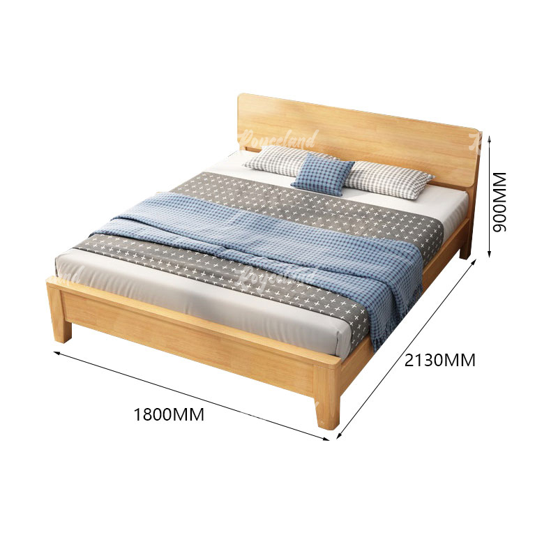 洛诗莲 (RoyceLand) 实木床宿舍家具1.8米双人床 1800*2130*900