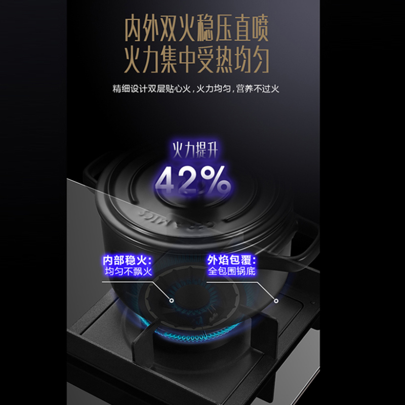 [变频款]华帝(vatti)三腔·创世S7+62B烟灶套餐24m³大吸力欧式抽油烟机四驱全翼5.0kW聚能灶大火力燃气灶