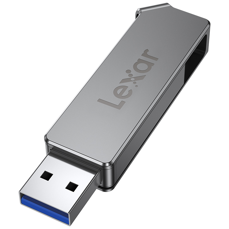 雷克沙(Lexar)D30C U盘 128GB USB3.1与Type-C双接口读150MB/s手机电脑两用金属外壳银色高清大图