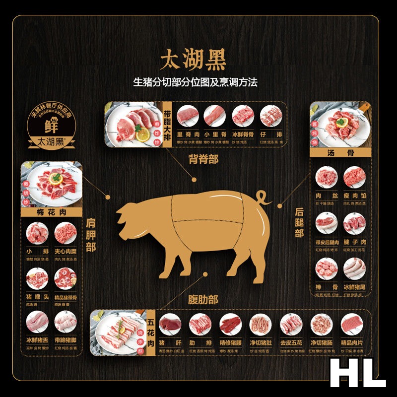 牧千味名猪血统 太湖黑黑猪肉258型2000g高清大图