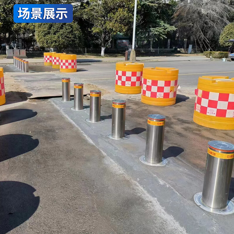 启功全自动升降柱6mm不锈钢电动液压防撞柱阻车器