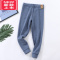 可莉允2022冬季新款儿童校服器炫彩保暖裤双面磨毛童装保暖裤