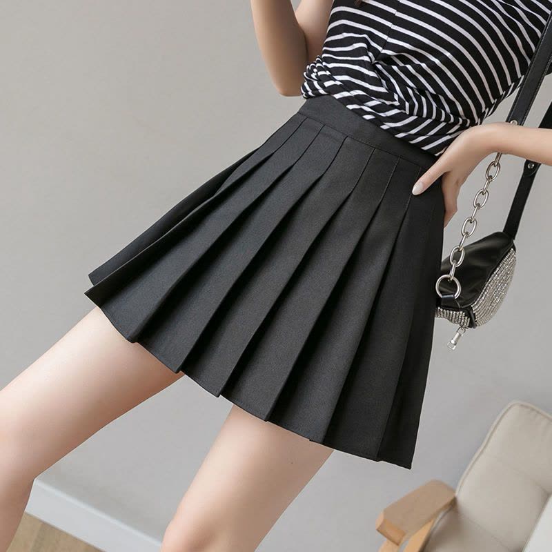 真维斯夏季半身裙2022新款百褶裙短裙学院风韩版学生高腰显瘦a字图片