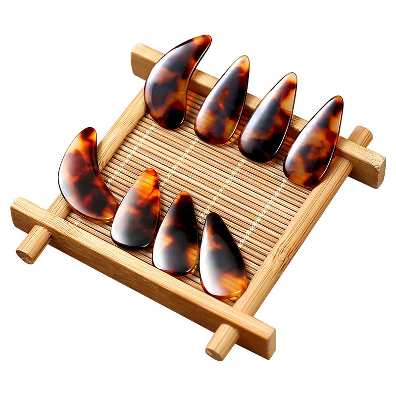 苏锡琴坊古筝指甲专业演奏儿童专用玳瑁色初学者成人双面弧摇指义甲片