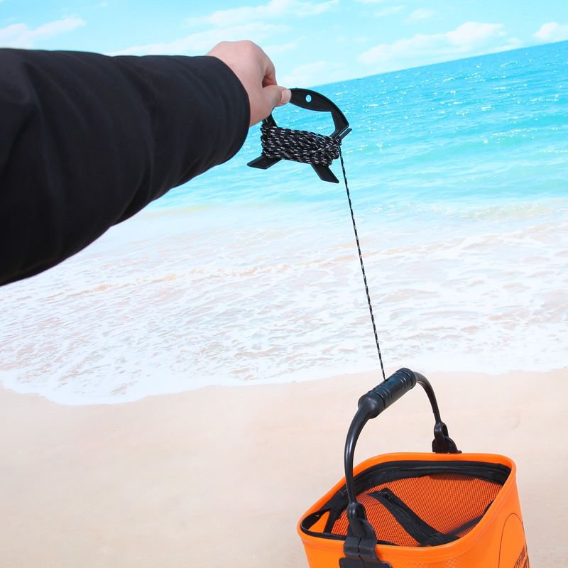 3030圆桶军绿新款加厚eva打水桶可折叠桶小装鱼桶活鱼箱鱼护桶带绳