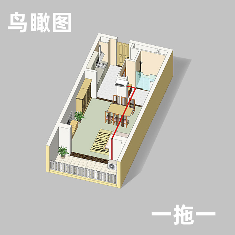 Panasonic松下2匹一级变频家用客厅中央空调一拖一风管机E系列E18D0A09W