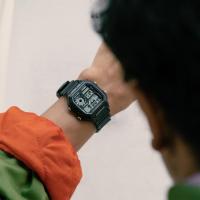 CASIO 卡西欧男士全黑金属腕表 航空仪表设计 气压防水时尚表款