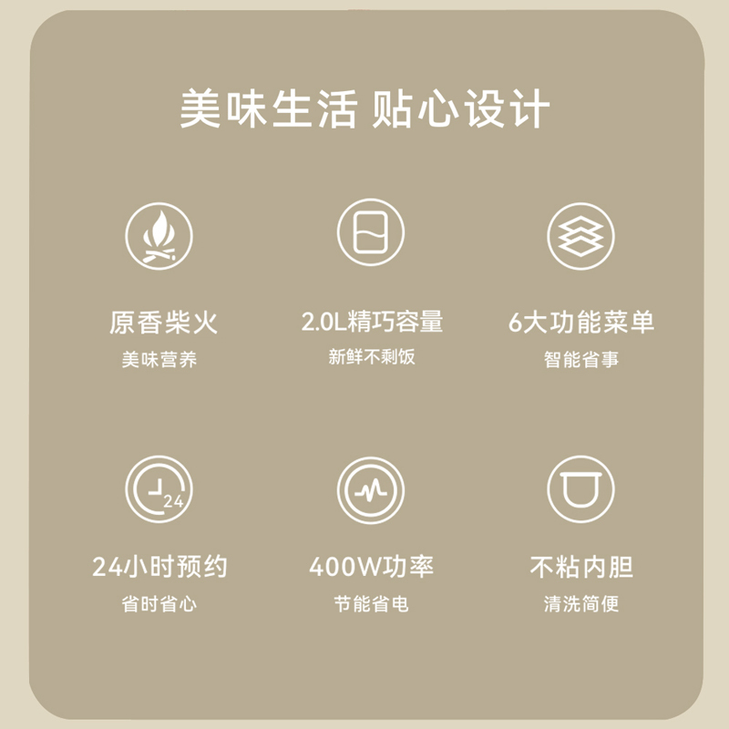 艾贝丽 2L 智能电饭煲 ABL-FBZ23