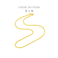 周大福 中性风肖邦链 黄金素链足金项链(工费:360计价) EOF1129七夕礼物