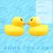 大港鸭2只 婴儿洗澡玩具小黄鸭宝宝男女孩捏捏叫小鸭子儿童戏水鸭子搪胶玩具