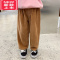 可莉允女童灯芯绒裤2022冬季新款儿童加厚保暖休闲裤宝宝加绒裤子保暖裤