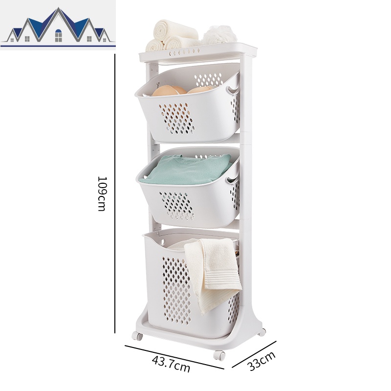 脏洗衣篮脏衣服收纳筐家用多层浴室装衣服篮子衣物脏衣篓篮 三维工匠收纳篮 3层
