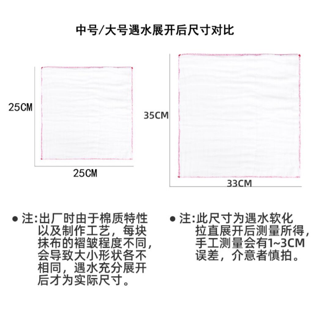 [补贴10%]家用纯棉纱加厚洗碗布清洁抹布百洁布擦碗布吸水不沾油去油10条装高清大图