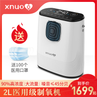 美国心诺（xnuo）制氧机家用吸氧机老人带雾化静音 小型可调婴儿雾化机雾化器肺气肿制氧仪 Y8-3L医用便携式孕妇氧气机