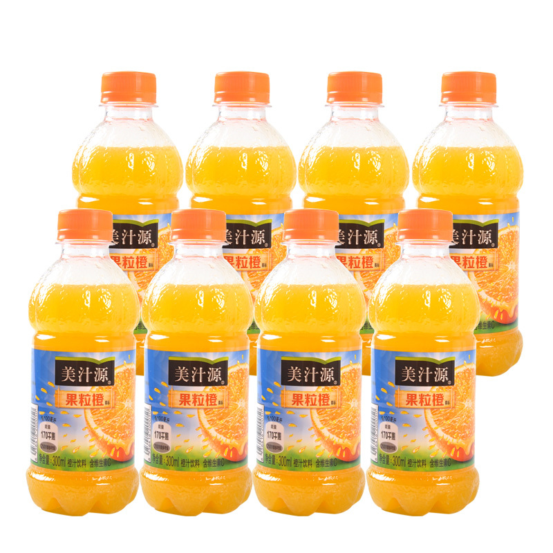美汁源果粒橙300ml *8瓶 迷你瓶