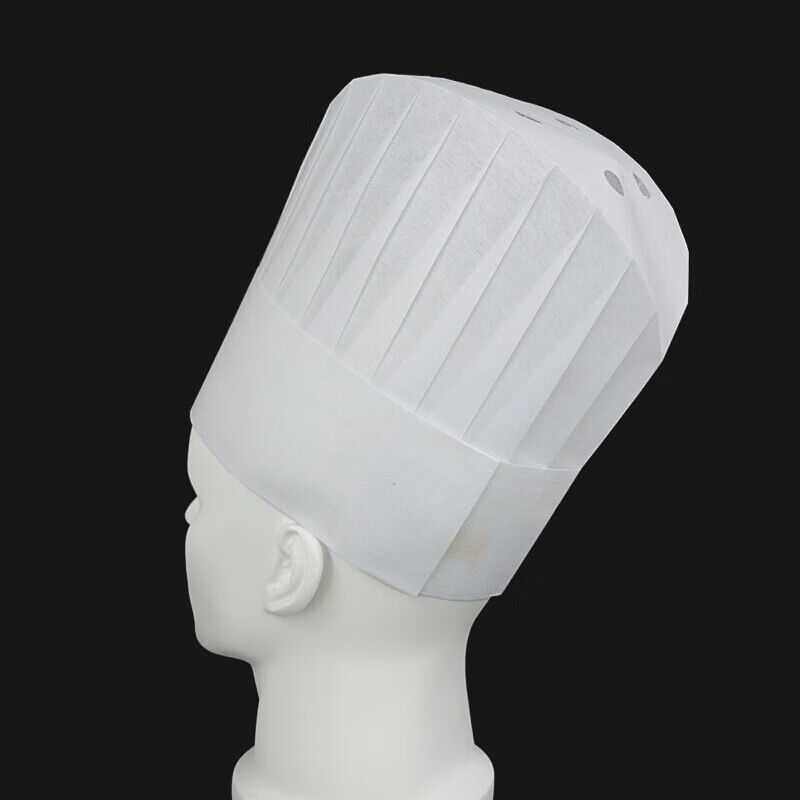 一次性厨师帽 圆顶中帽 20个/包高清大图