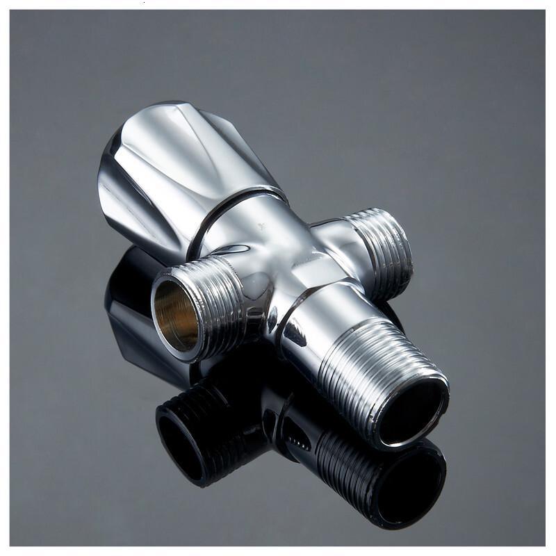 一进二出冷热三通龙头通用分止水阀开关全铜角阀加厚双用三角阀