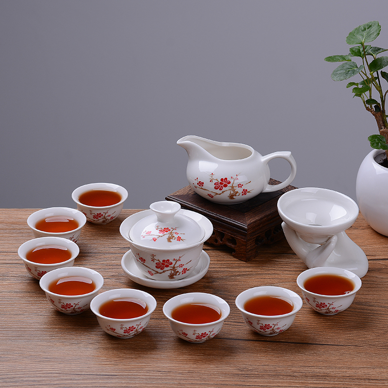 SCP 玉瓷茶具十件套 SCP-4265 (一碗一海八杯)家居功夫茶具(单位:套)