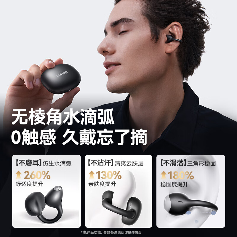 塞那无线降噪耳机主动降噪蓝牙高音质长续航舒适佩戴轻巧便携设计高清大图