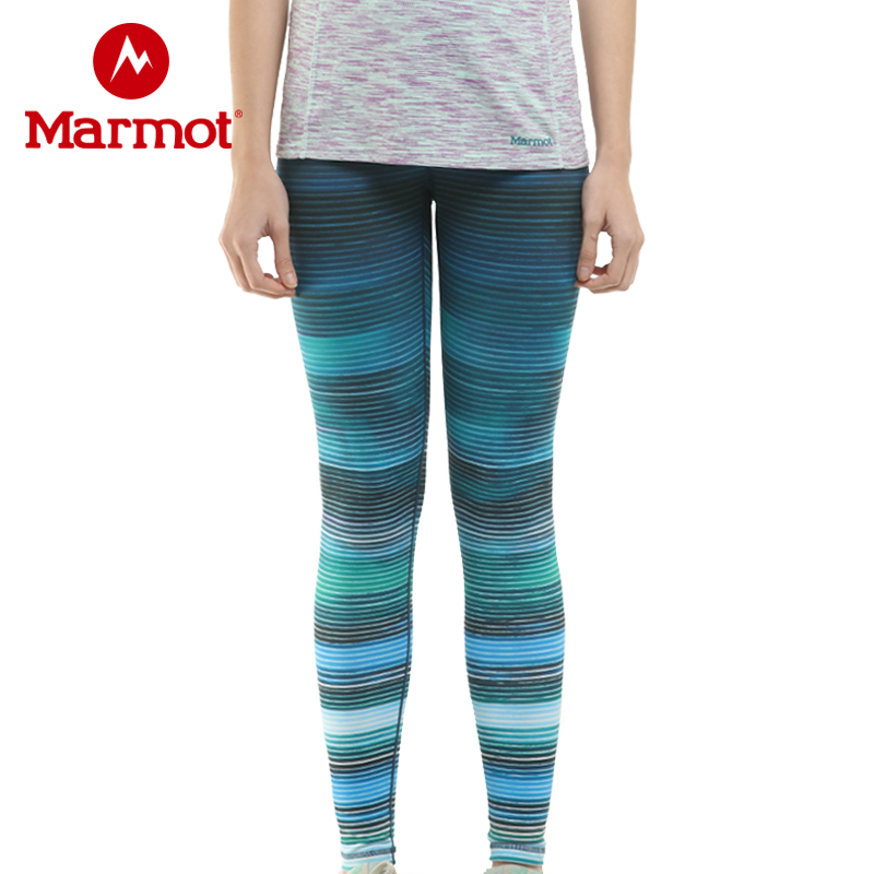 Marmot/土拨鼠春夏新款户外轻量透气弹力女速干中长裤