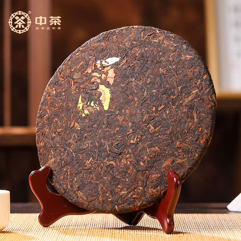 中茶醉月普洱茶紧压茶熟普357g茶饼 云南普洱茶叶中华老字号高清大图