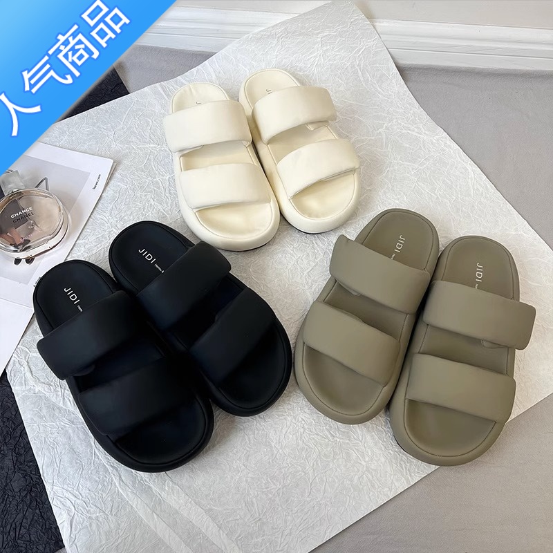 SUNTEK凉拖鞋女夏天外穿2023新款软底踩屎感超火凉鞋厚底凉鞋高级感网红高清大图