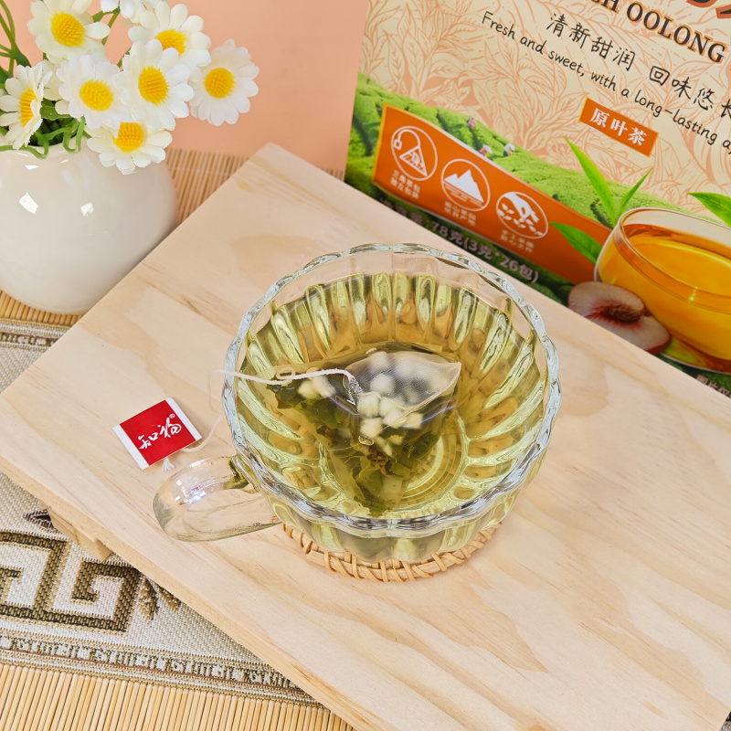 知福好山蜜桃乌龙茶组合花茶袋泡茶独立三角包高清大图