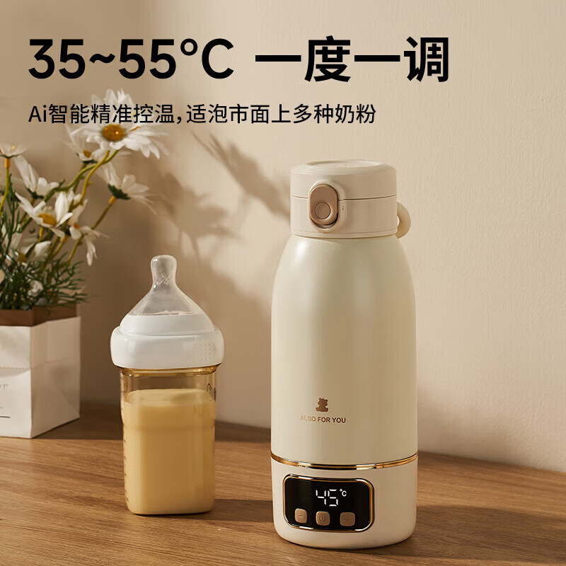 小白熊 婴儿恒温水壶调奶器 恒温暖奶器多功能温奶器冲泡奶粉 HL-5065 便携恒温壶 500ml高清大图