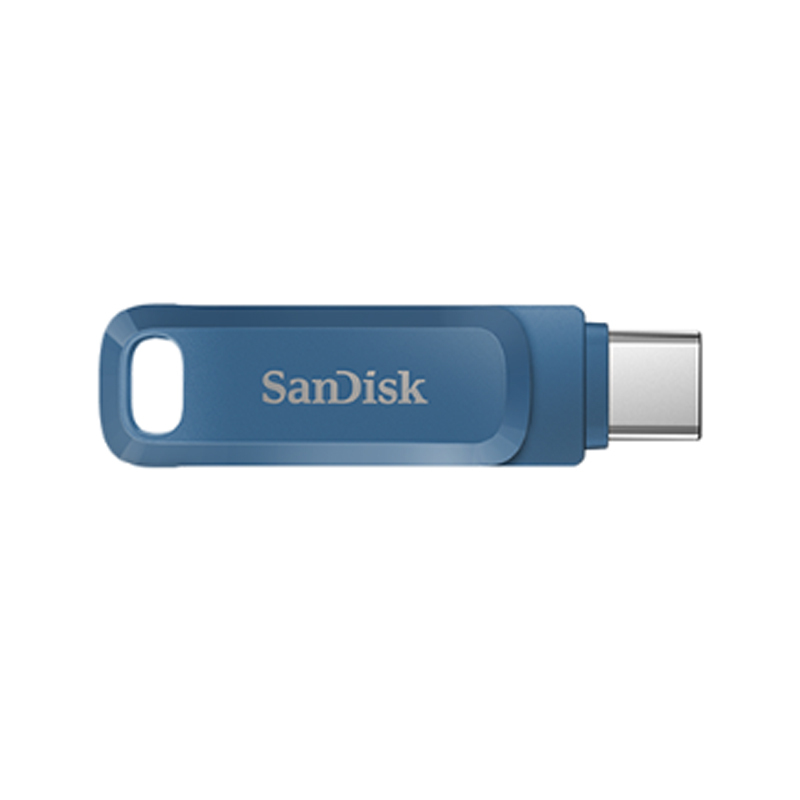 闪迪(Sandisk)256GB U盘 至尊高速酷柔Type-C接口手机电脑两用双接口OTG内存扩容 蓝色